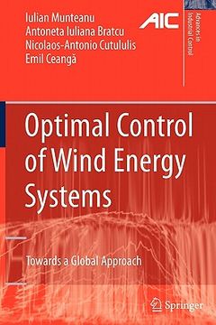 portada optimal control of wind energy systems: towards a global approach (en Inglés)