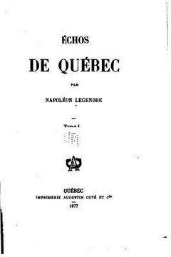 portada Échos de Québec - Tome I (en Francés)