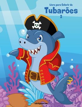 portada Livro para Colorir de Tubarões 2 (en Portugués)