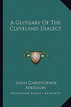 portada a glossary of the cleveland dialect (en Inglés)