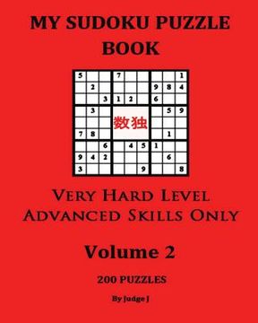 portada My Sudoku Puzzle Book: Very Hard Level Advanced Sills Only V2 (in English)