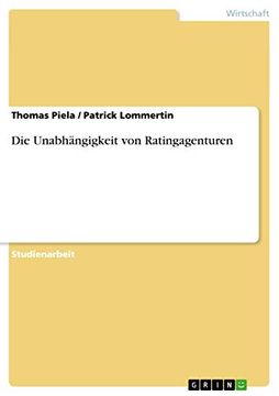 portada Die Unabhängigkeit von Ratingagenturen (in German)