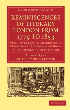 portada Reminiscences of Literary London From 1779 to 1853 Paperback (Cambridge Library Collection - History of Printing, Publishing and Libraries) 