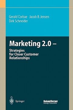 portada marketing 2.0: strategies for closer customer relationships (en Inglés)