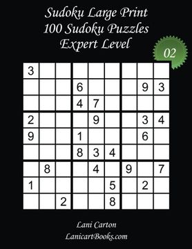 portada Sudoku Large Print - Expert Level - N°2: 100 Expert Sudoku Puzzles – Puzzle Big Size (8.3"x8.3") and Large Print (36 points): Volume 2