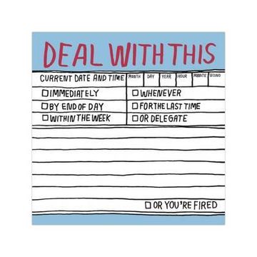 portada hand lettered sticky notes: deal with this (in English)