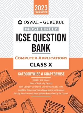 portada Oswal - Gurukul Computer Applications Most Likely Question Bank: ICSE Class 10 For 2023 Exam 