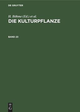portada Die Kulturpflanze. Band 23 (en Alemán)