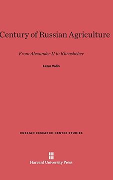portada A Century of Russian Agriculture (Russian Research Center Studies) (en Inglés)