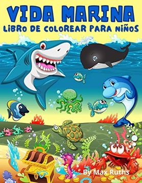 Vida marina Libro de colorear para adultos: Libros para colorear del océano  para la relajación de adultos (Paperback)