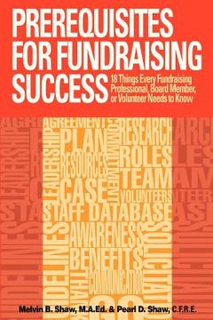 portada prerequisites for fundraising success (en Inglés)