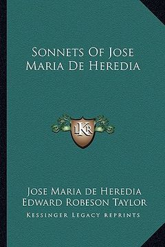 portada sonnets of jose maria de heredia (en Inglés)