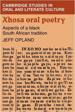 portada Xhosa Oral Poetry: Aspects of a Black South African Tadition (Cambridge Studies in Oral and Literate Culture) (en Inglés)