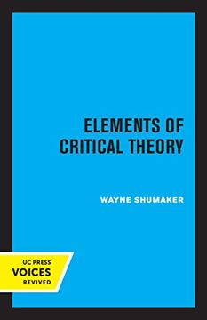 portada Elements of Critical Theory (en Inglés)