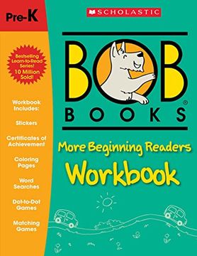 portada Bob Books - More Beginning Readers Workbook | Phonics, Writing Practice, Stickers, Ages 4 and up, Kindergarten, First Grade (Stage 1: Starting to Read) (en Inglés)