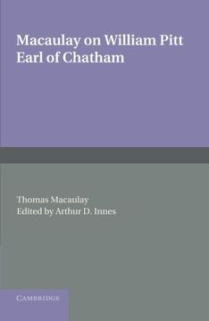 portada William Pitt Earl of Chatham (en Inglés)