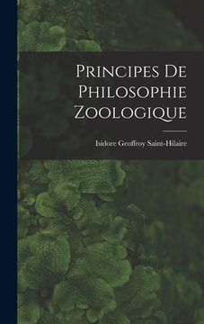 portada Principes De Philosophie Zoologique (en Francés)