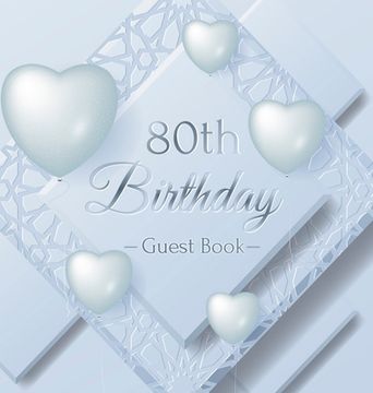 portada 80th Birthday Guest Book: Keepsake Gift for Men and Women Turning 80 - Hardback with Funny Ice Sheet-Frozen Cover Themed Decorations & Supplies, 