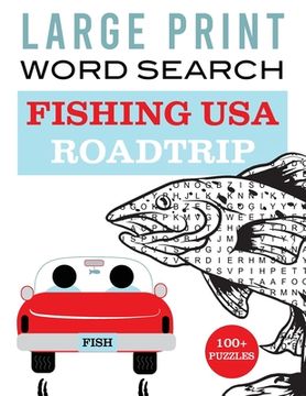 portada Large Print Word Search: Fishing USA Roadtrip (en Inglés)