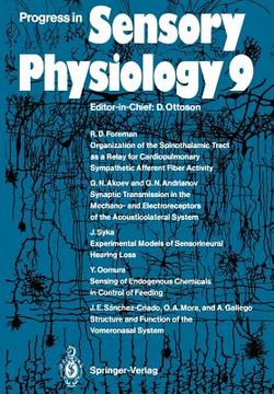 portada progress in sensory physiology 9 (en Inglés)