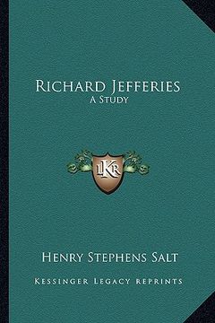 portada richard jefferies: a study (en Inglés)