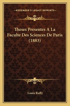 portada Theses Presentes A La Faculte Des Sciences De Paris (1883) (en Francés)