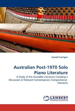 portada australian post-1970 solo piano literature (en Inglés)