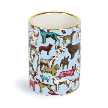 portada Liberty Best in Show Porcelain pen pot From Galison - Porcelain pen Holder, 3 x 3. 75 x 3", Features Famous Best in Show Print From Liberty, Gold Gilded Edge, Perfect for Home or Office
