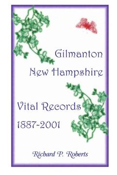 portada Gilmanton, New Hampshire, Vital Records, 1887-2001