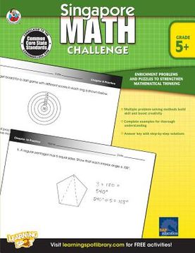 portada singapore math challenge, grades 5 - 8