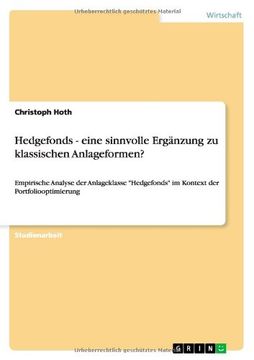 portada Hedgefonds - eine sinnvolle Ergänzung zu klassischen Anlageformen? (German Edition)