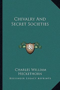 portada chivalry and secret societies (in English)