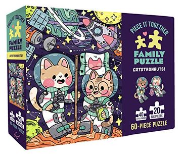 portada Catstronauts! - Puzzle 60 Piece: Piece it Together Family Puzzle (en Inglés)
