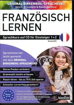 portada Französisch Lernen für Einsteiger 1+2 (Original Birkenbihl): Sprachkurs auf 2 cds Inkl. Gratis-Schnupper-Abo für den Onlinekurs (Version 2023)