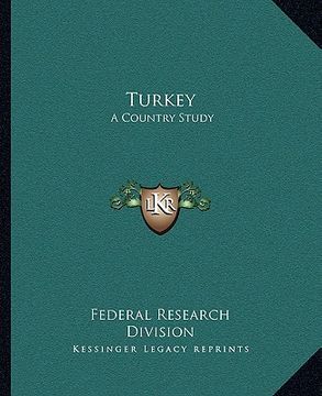 portada turkey: a country study (en Inglés)