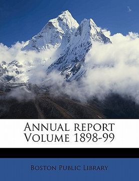 portada annual report volume 1898-99 (in English)