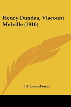 portada henry dundas, viscount melville (1916) (in English)