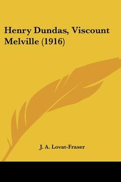 portada henry dundas, viscount melville (1916) (en Inglés)