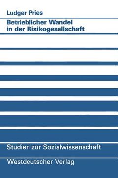 portada Betrieblicher Wandel in Der Risikogesellschaft: Empirische Befunde Und Konzeptionelle Überlegungen (en Alemán)