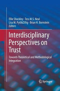 portada Interdisciplinary Perspectives on Trust: Towards Theoretical and Methodological Integration (in English)