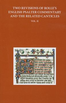 portada Two Revised Versions of Rolle'S English Psalter Commentary and the Related Canticles: Volume ii (Early English Text Society Original Series) 