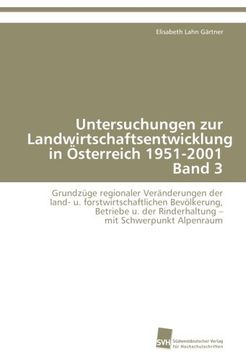 portada Untersuchungen Zur Landwirtschaftsentwicklung in Osterreich 1951-2001 Band 3
