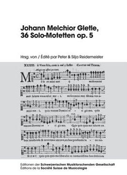 portada Johann Melchior Gletle, 36 Solo-Motetten Op. 5 (en Alemán)