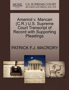 portada amerind v. mancari (c.r.) u.s. supreme court transcript of record with supporting pleadings