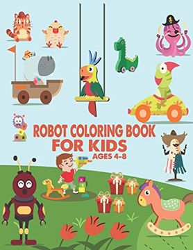 portada Robot Coloring Book for Kids Ages 4-8: Great Coloring Pages for Kids Ages 2-8 