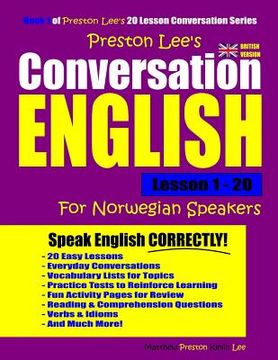 portada Preston Lee's Conversation English For Norwegian Speakers Lesson 1 - 20 (British Version) (en Inglés)