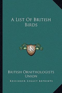 portada a list of british birds