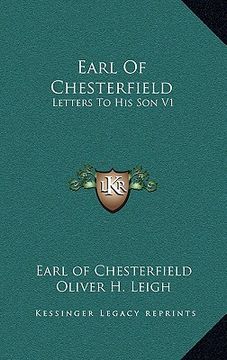 portada earl of chesterfield: letters to his son v1