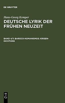 portada Barock-Humanismus: Krisen-Dichtung (en Alemán)