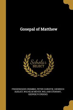 portada Gosepal of Matthew